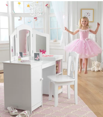 childrens white dressing table